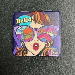 HELLO Cheeseburger, fries, Donut, strawberry shortcake magnifing mirror